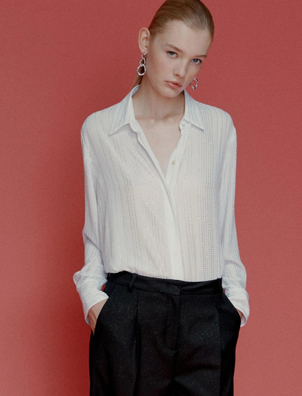 camicia in georgette con strass BE 001 MARella 