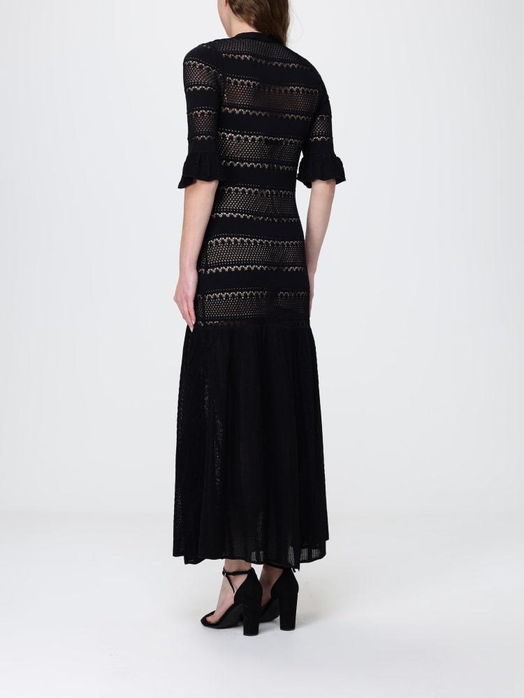 abito lungo in maglia CA6242MS55N 22222 LIU JO BLACK 