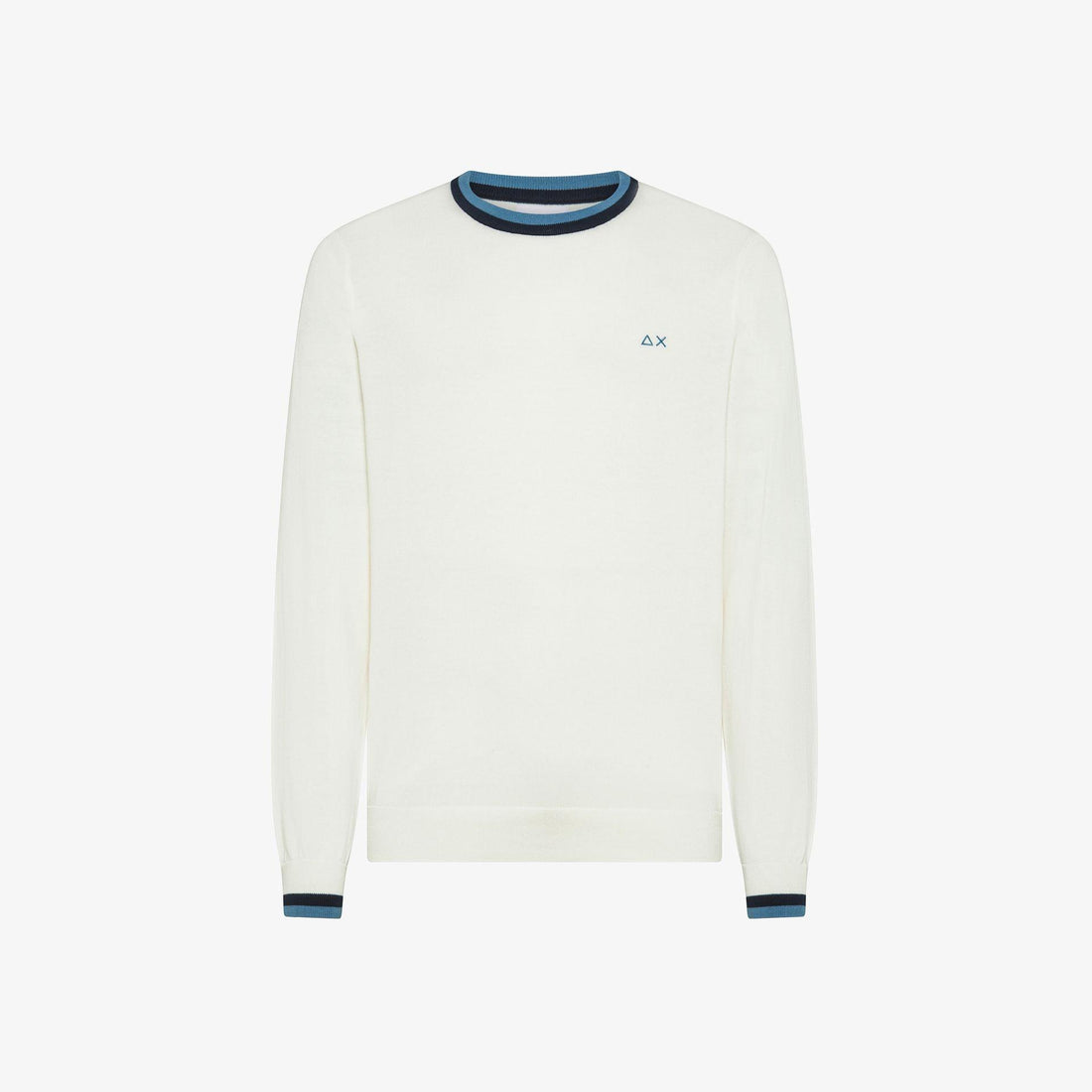 Maglione con collo contrasto K36112 BIANCO SUN68 