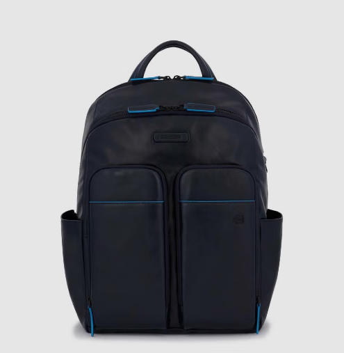 zaino con protezione in pelle CA5574B2V BLU PIQUADRO 