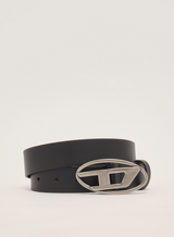 DIESEL cintura in pelle liscia Nero