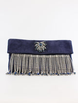 EMANUELA CARUSO CAPRI borsa panarea in camoscio Blu