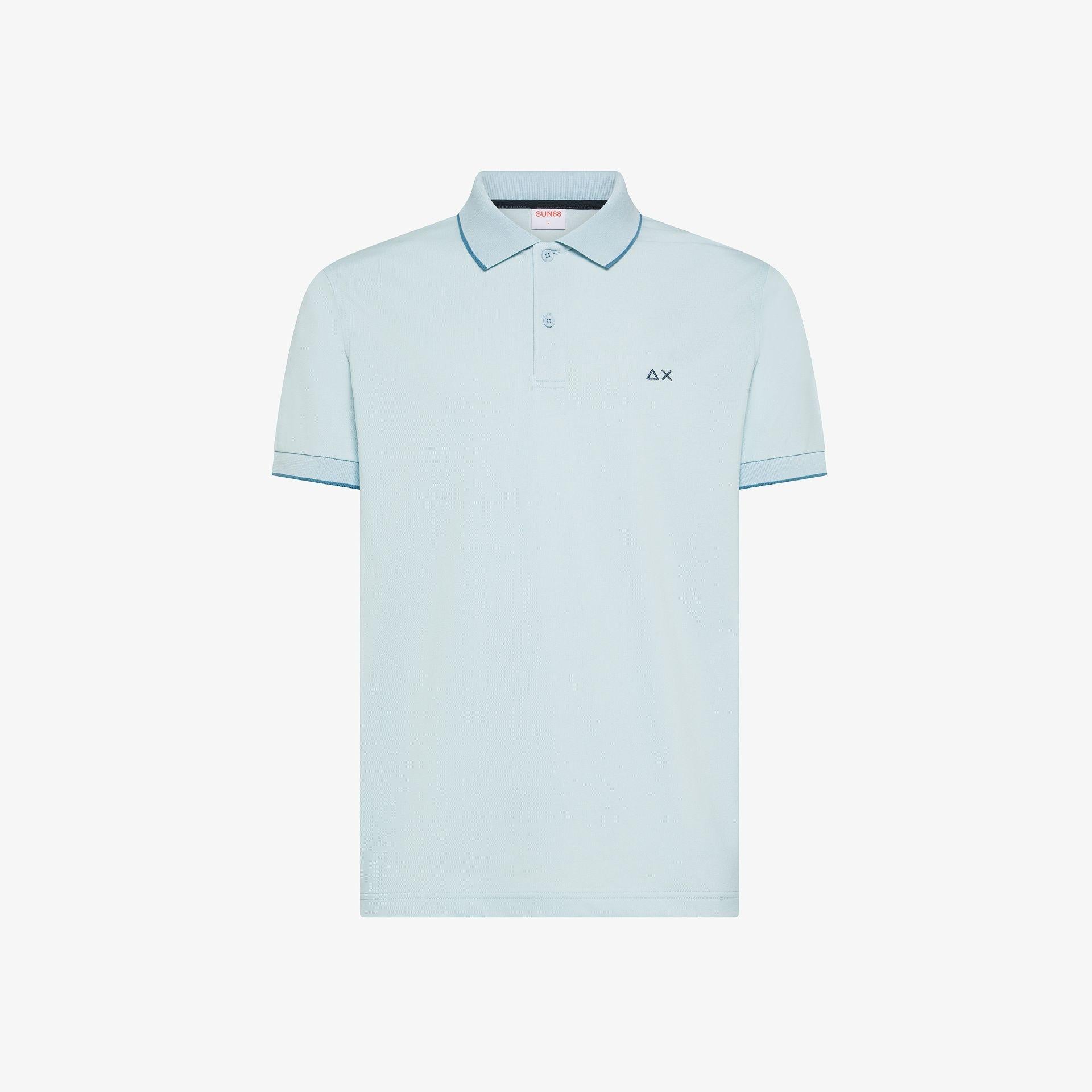 polo small stripe A36111 AZZURRO SUN68 