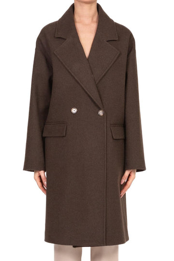 cappotto a ovetto TF2219 MARRONE VICOLO 