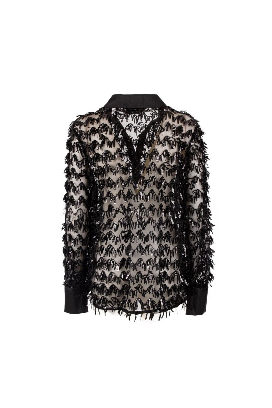 camicia con applicazioni MINORI NERO ODI' ODI' 