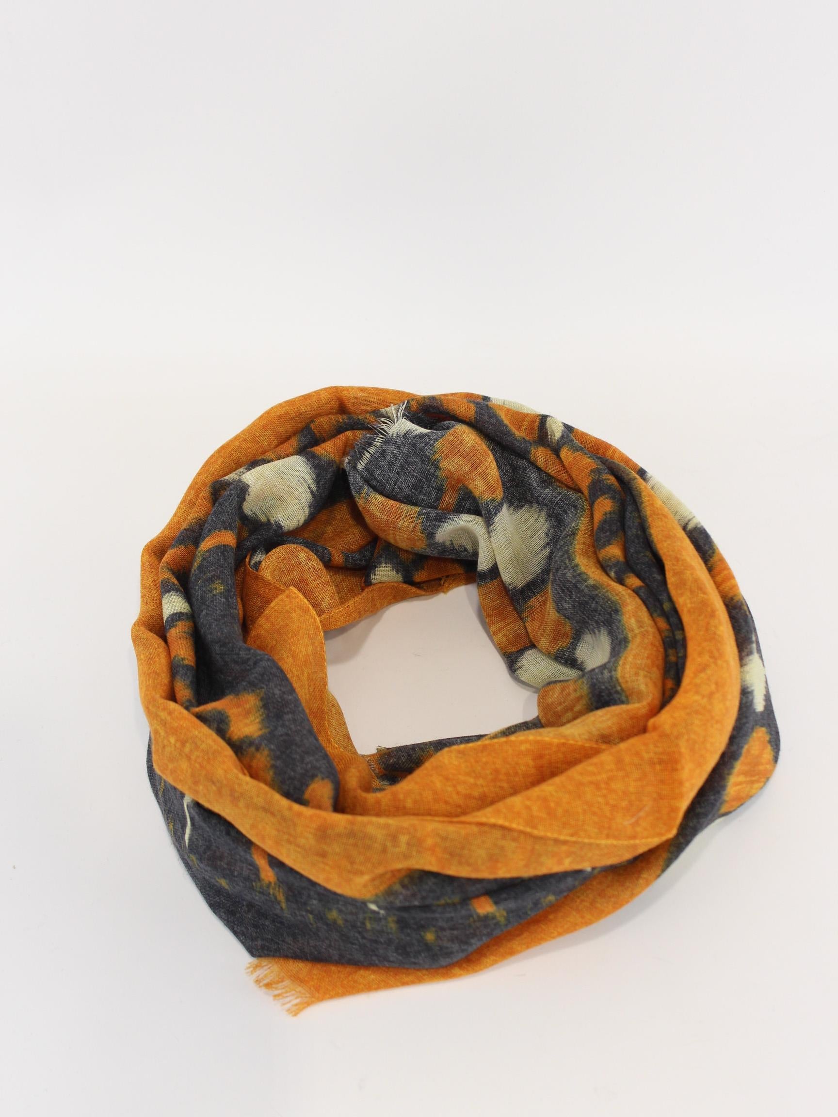 sciarpa in lana multicolor SC184-02-232249 05ARANCIO GIERRE MILANO 