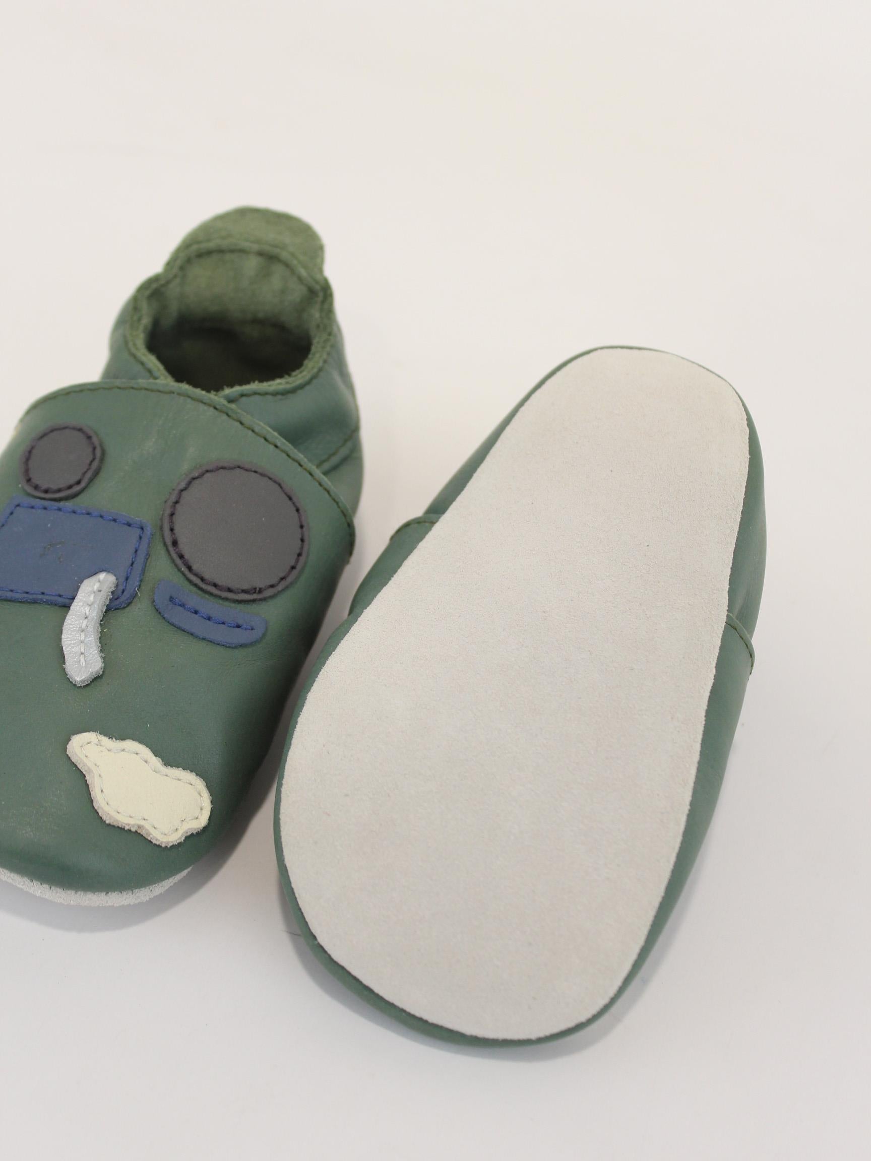 scarpa con disegno trattore 1000-131-36 OLIVE BOBUX 
