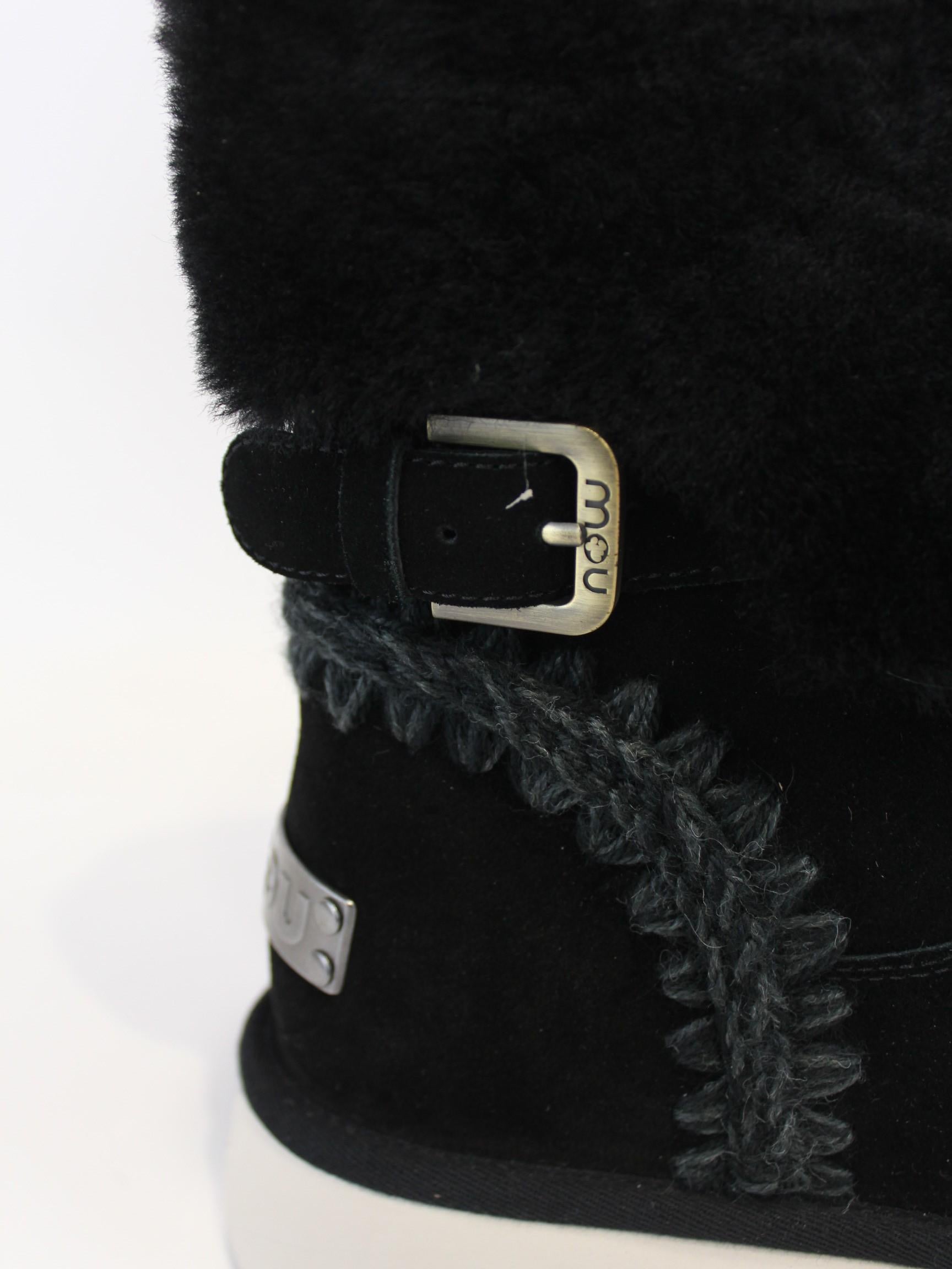 stivaletto eskimo fibbia MU.FW531036A BKBK MOU 