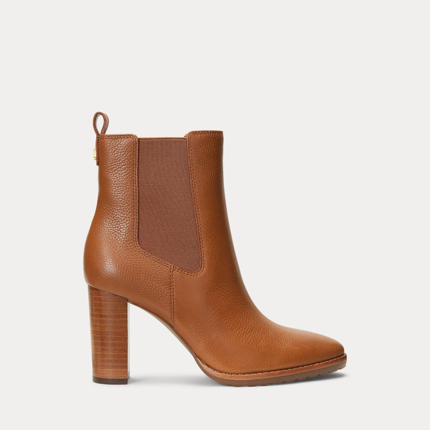 stivaletto in pelle martellata 802-912285 002 LAUREN RALPH LAUREN 