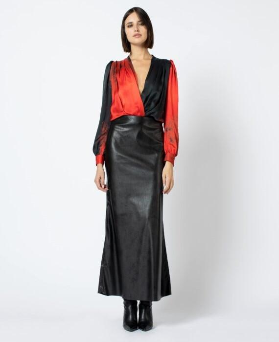 gonna in ecopelle H.G937.4097 NERO HANITA 