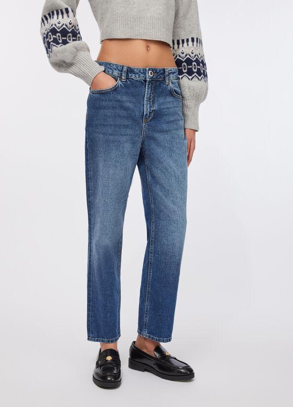 jeans straight a vita alta UF5019D4927 78934 LIU JO DENIM 