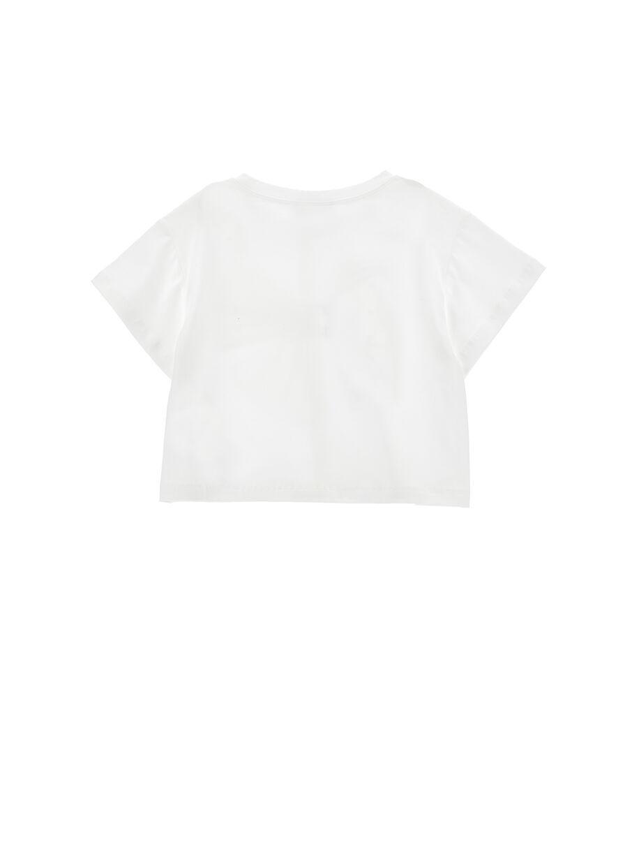 t-shirt con fiocco 11G615 7201 0099 MONNALISA 