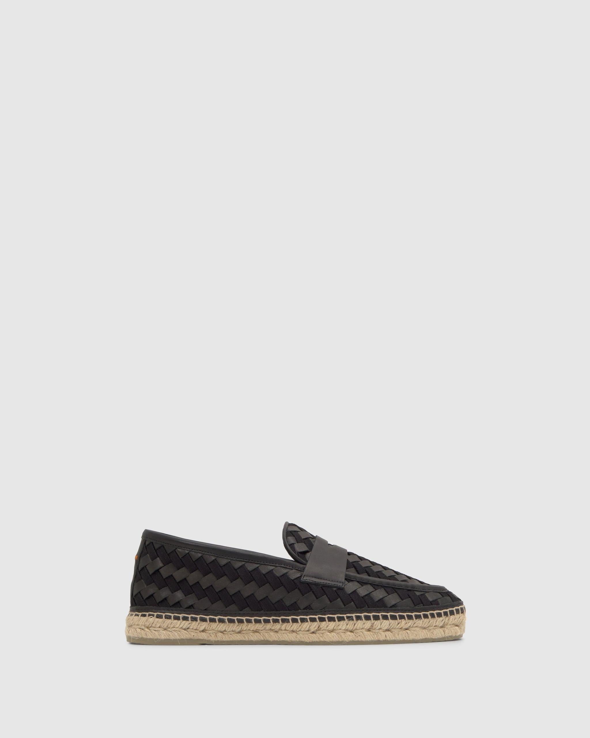 mocassino in pelle intrecciata Noa 026004-100 NEGRO CASTANER 