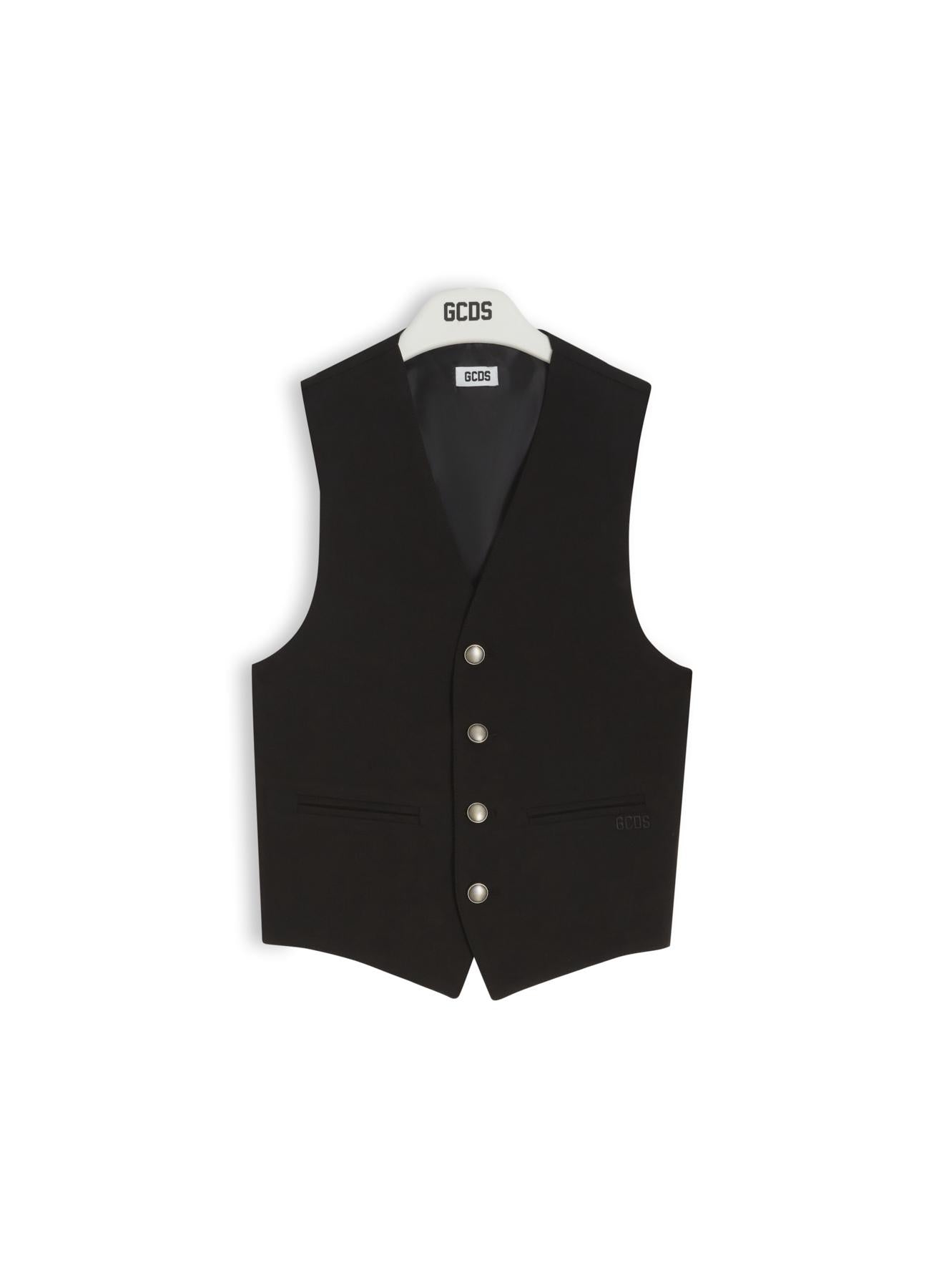gilet con bottoni logati C1BJQA506T326 999B GCDS 