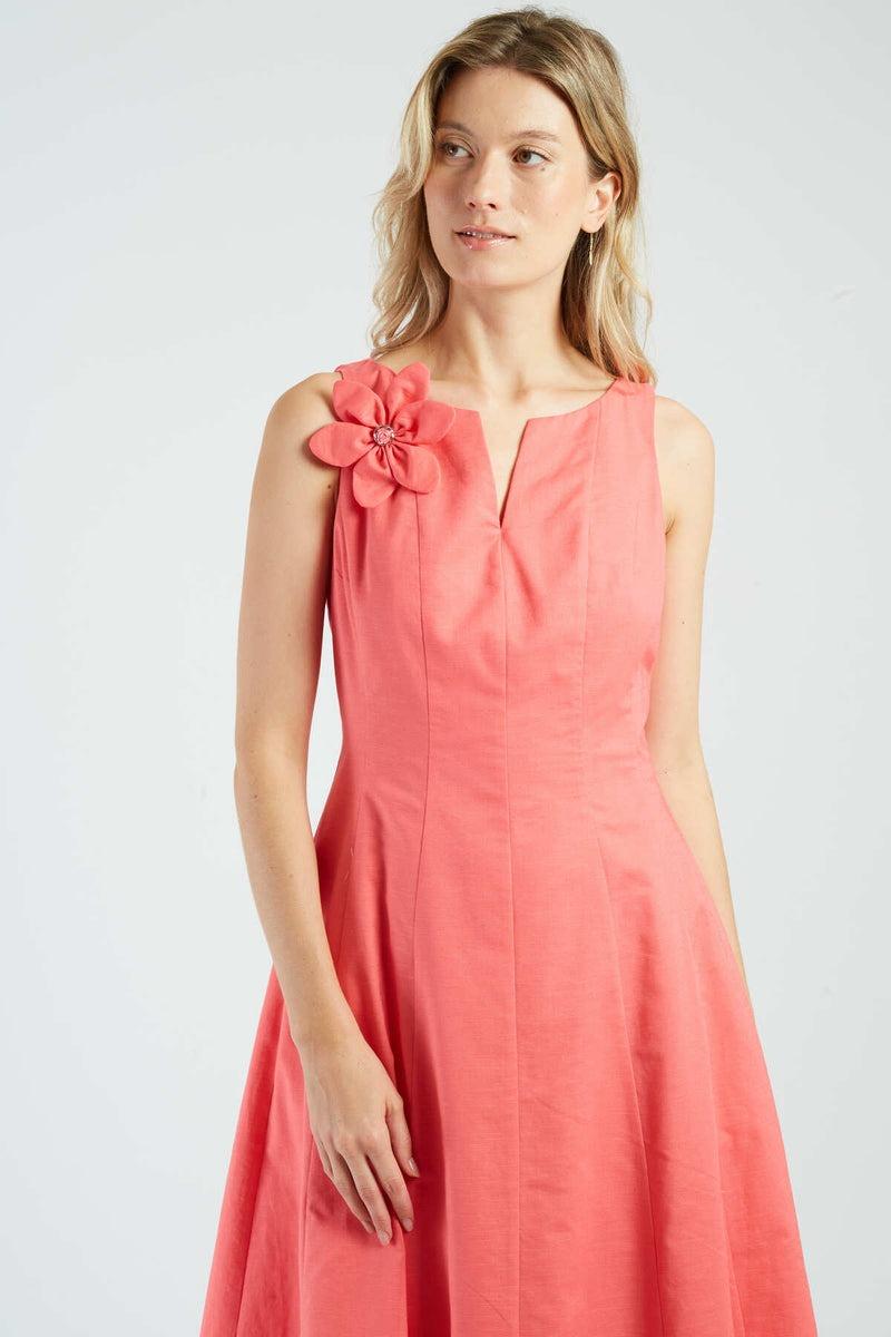 abito con applicazione P615069 GWENOLA CORAIL DERHY 