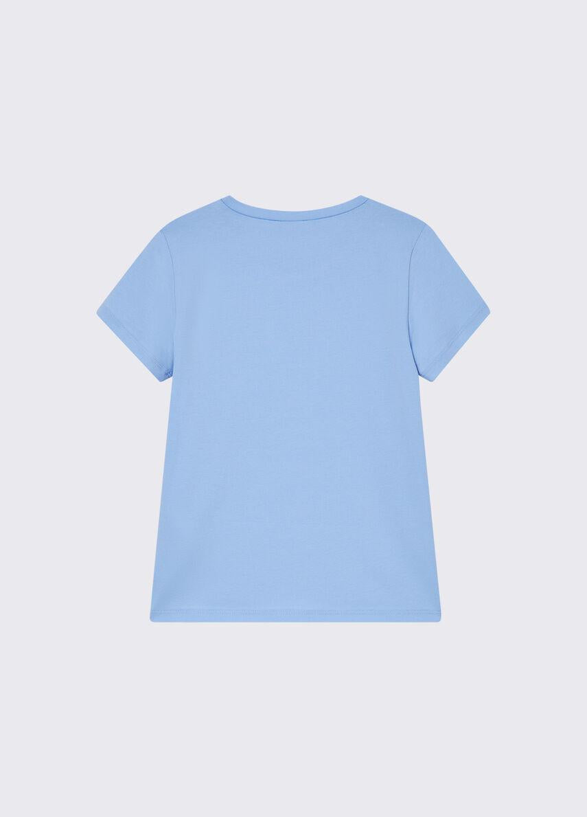 t-shirt con logo e strass GA6167JS003 44121 LIU JO JUNIOR 