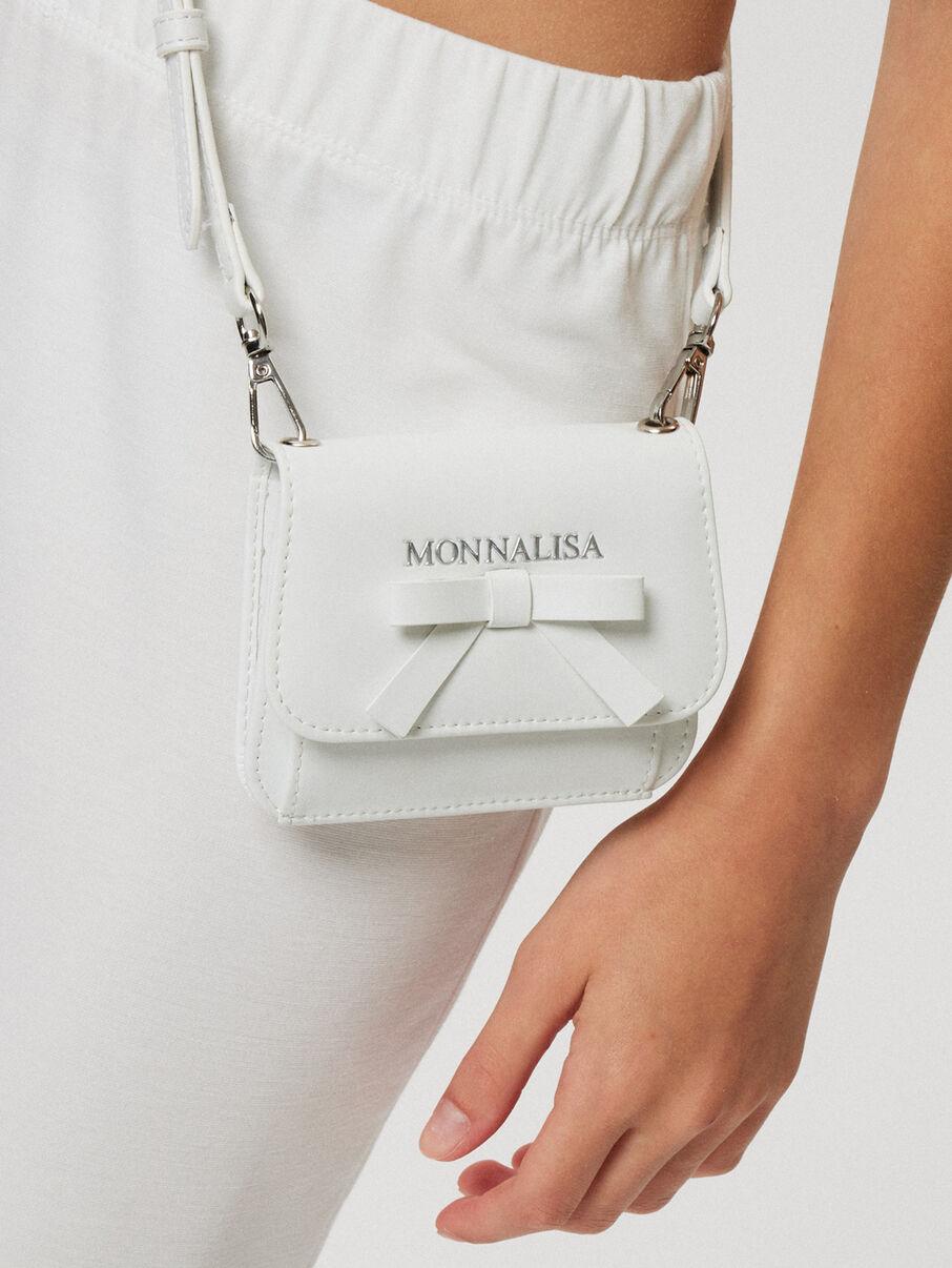 borsa in pelle con fiocco 17E001 5081 0001 MONNALISA 