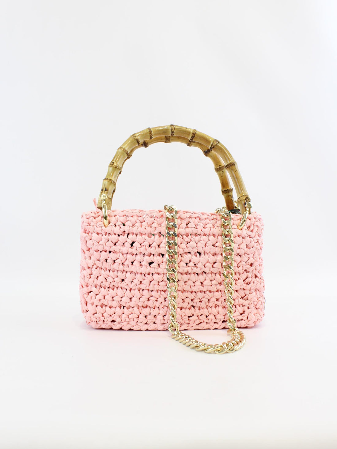 borsa manici bambù METEORA ROSE CHICA 