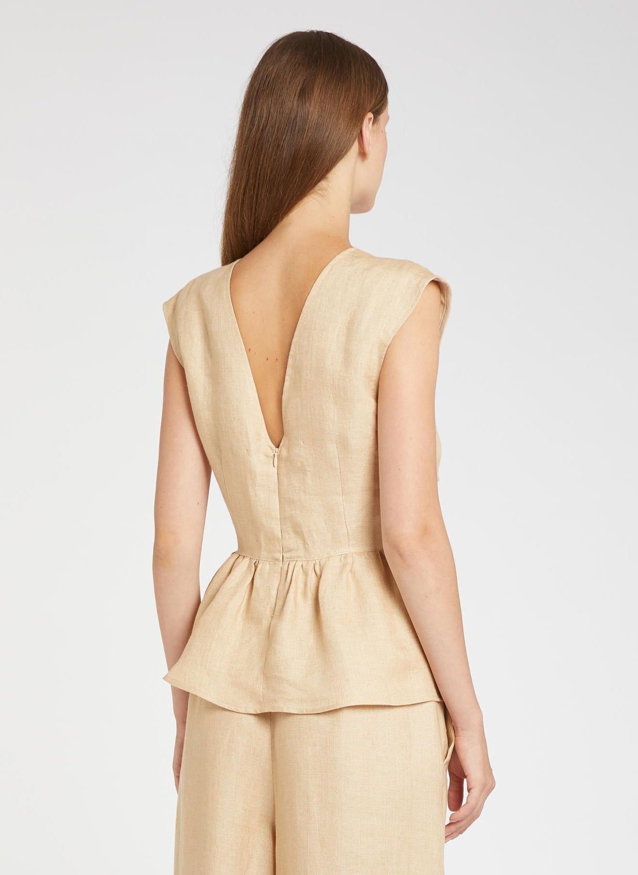 top in lino nattè MLLGARENNA 002 MARella 