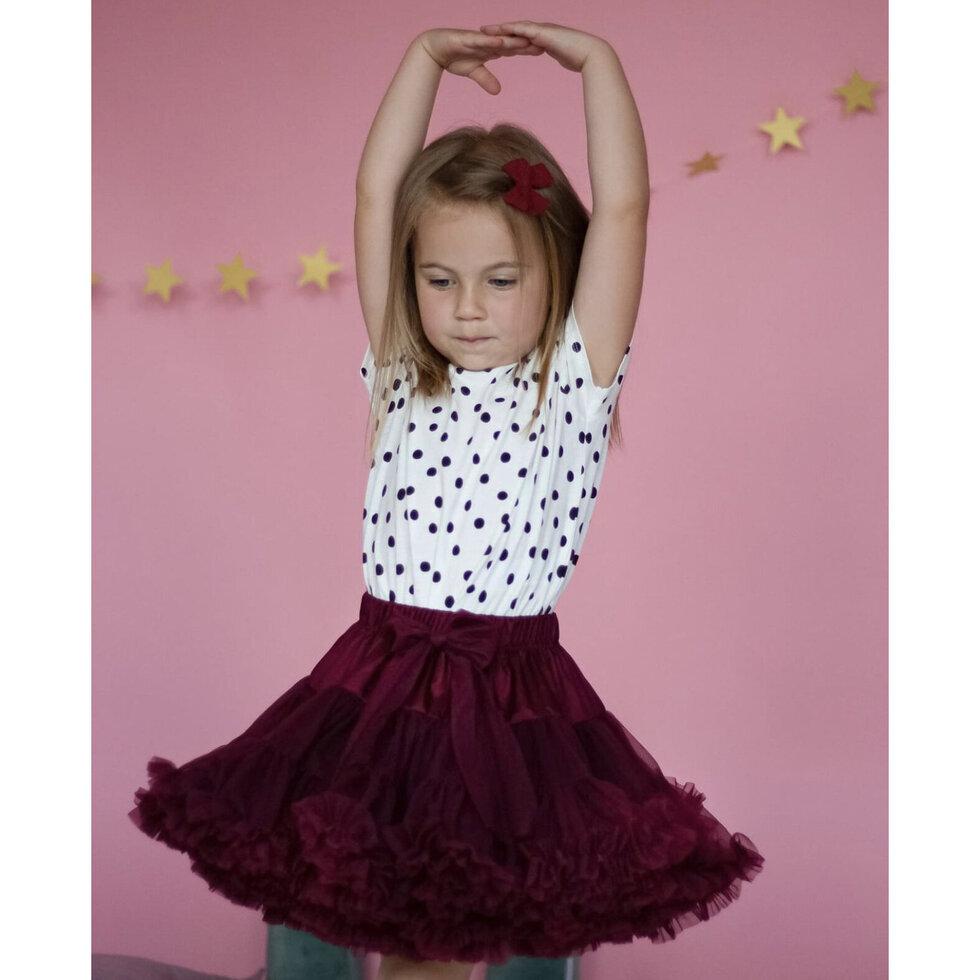 gonna ampia in tulle SKIRT1 BORDO MANUFAKTURA FALBANEK 