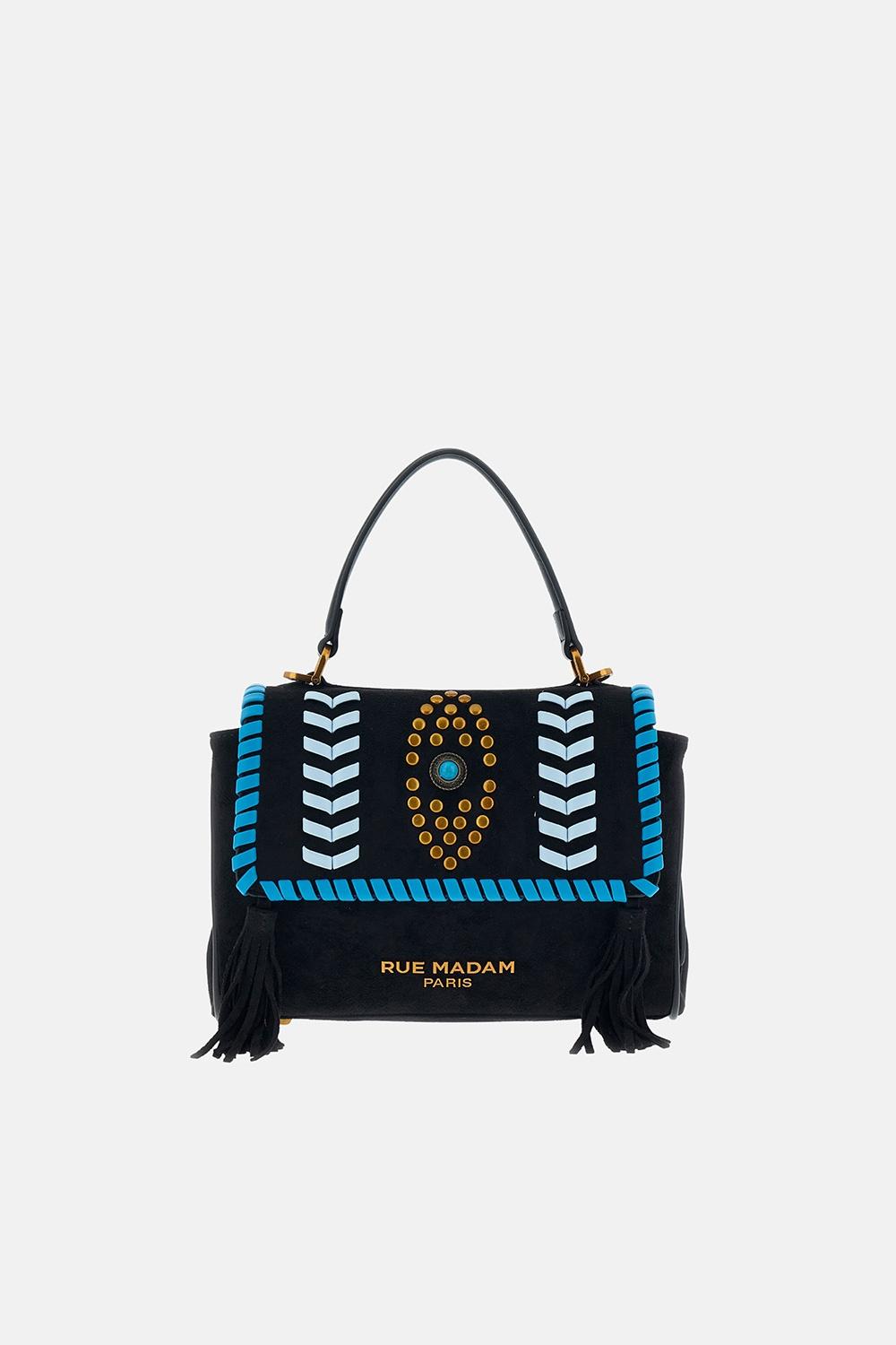 borsa les jours etnic LES JOURS XS ETNIC 1536 SUEDE BLACK RUE MADAM PARIS 