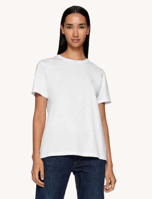 t-shirt logo ricamato in tono S746JF0271DFZ4 000 DONDUP 