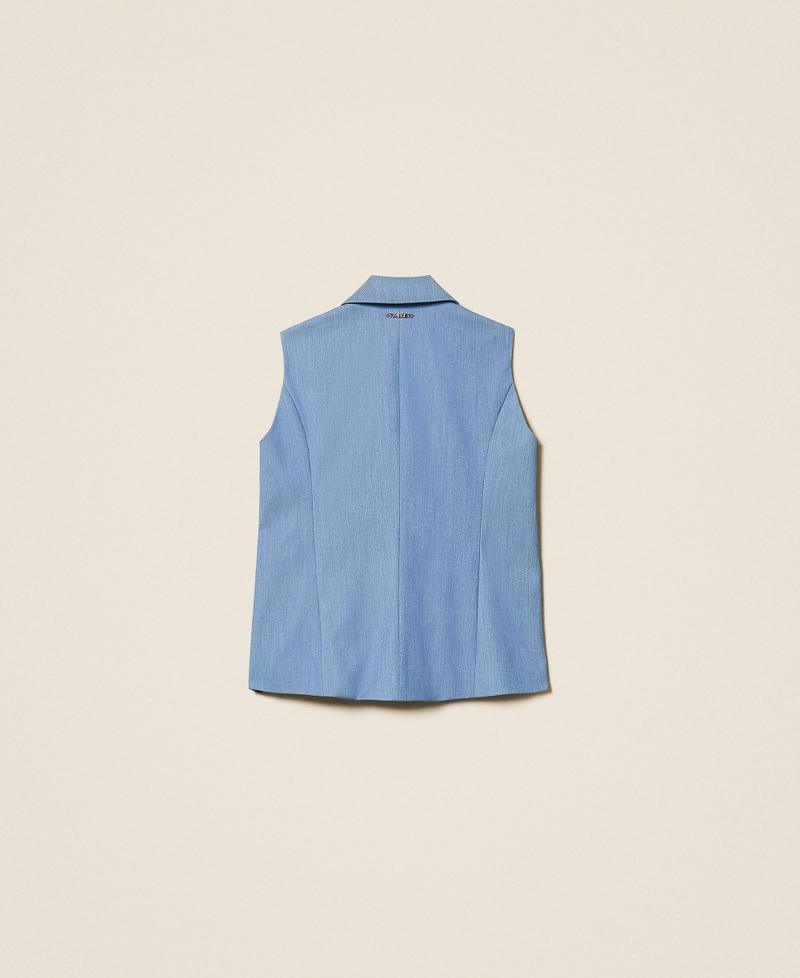 gilet monopetto fil a fil 261GJ2Q10 04614 TWINSET GIRL 