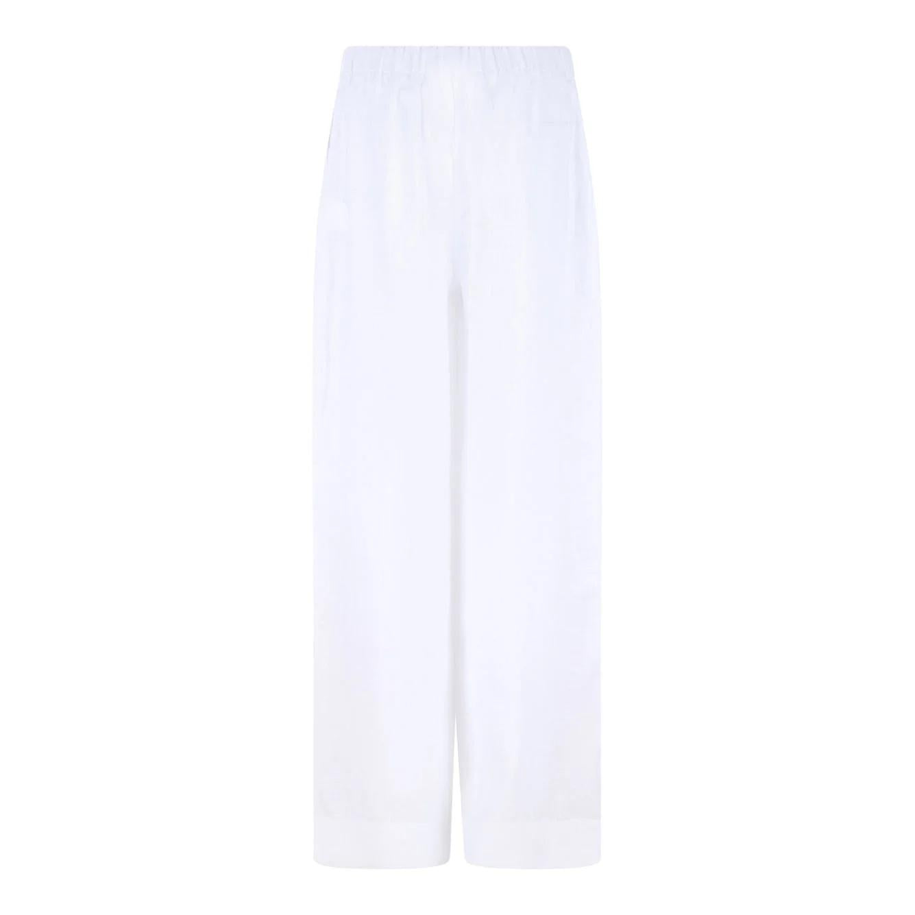 pantalone a vita alta in lino 76248 50000 001 GRAN SASSO 