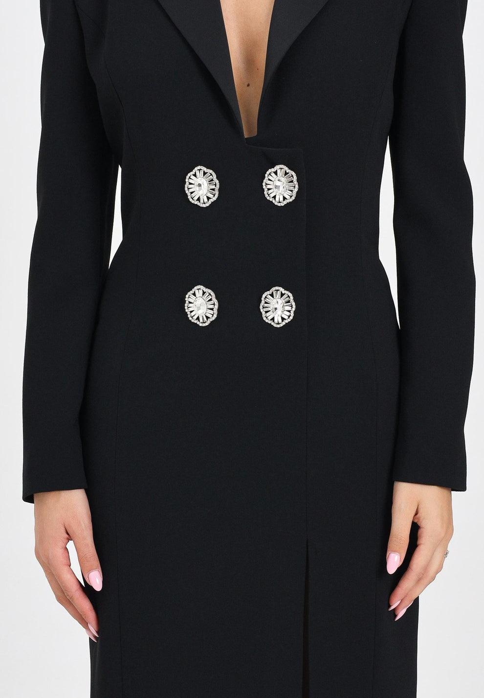 abito elegante con spacco A25CEAB10701 V0003 SIMONA CORSELLINI 