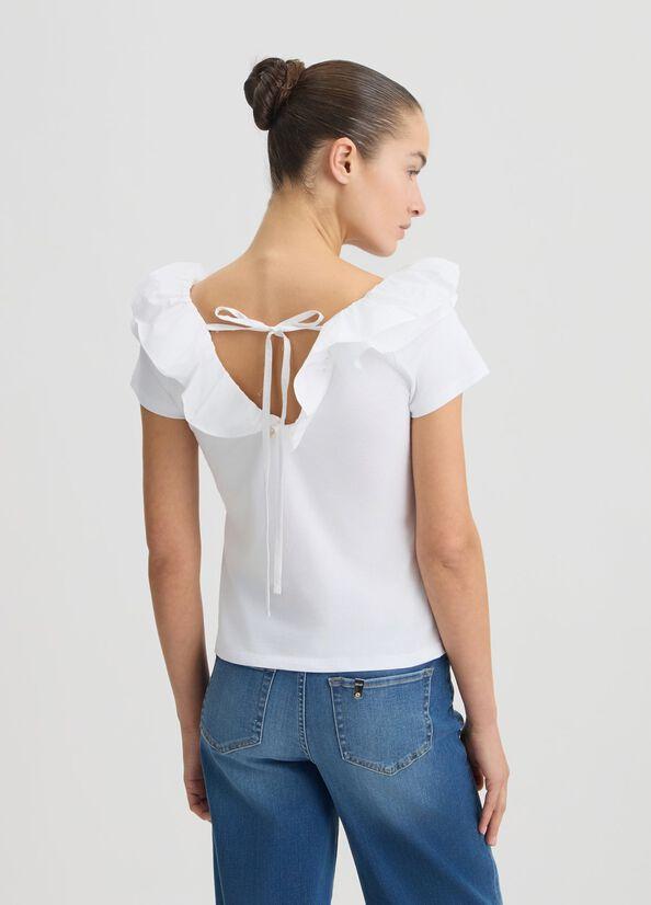 T-shirt con rouches WA5364J6308 W9434 liU JO 