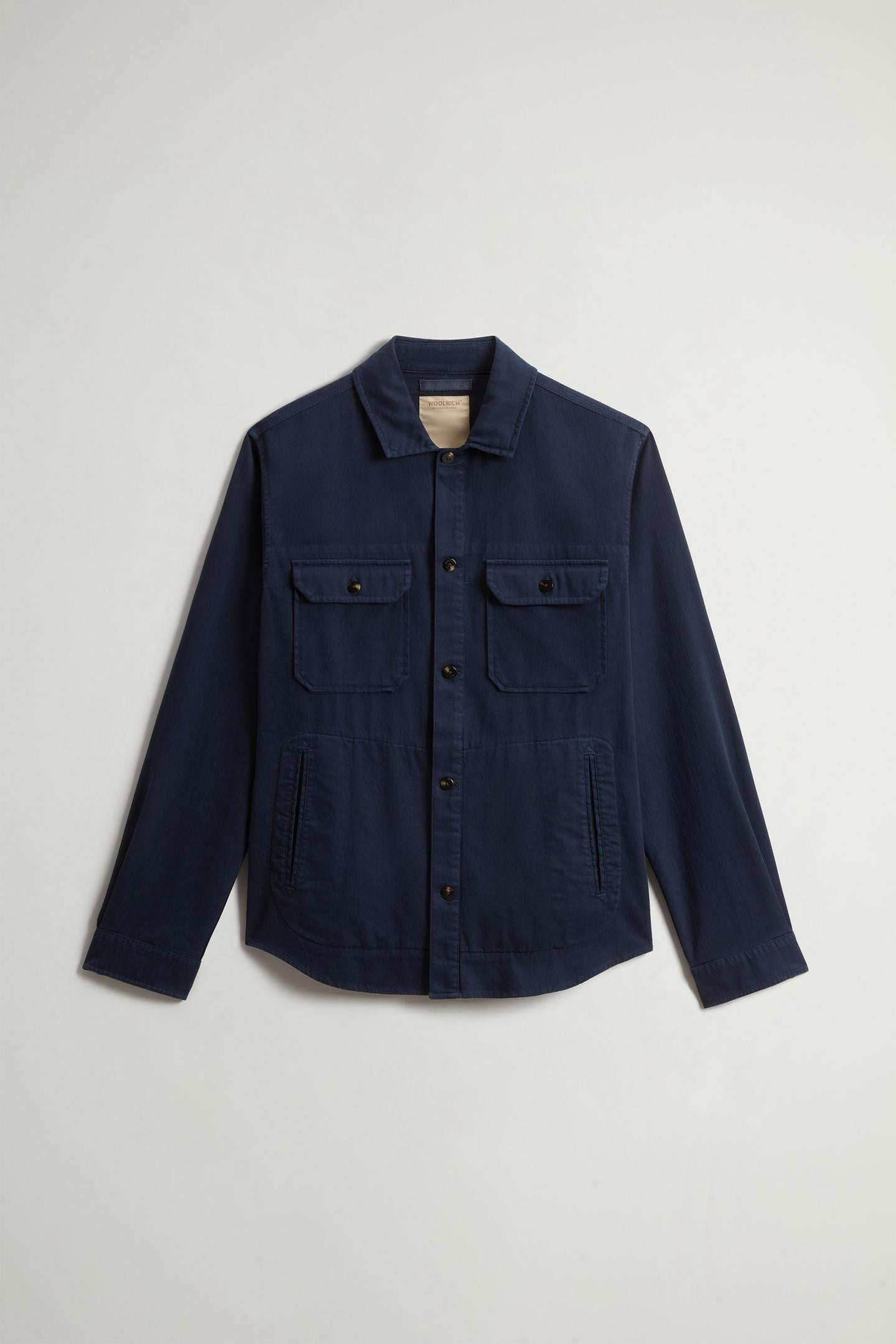 camicia overshirt in cotone e lino CFWOOS2036MRUT5288 3989 WOOLRICH 