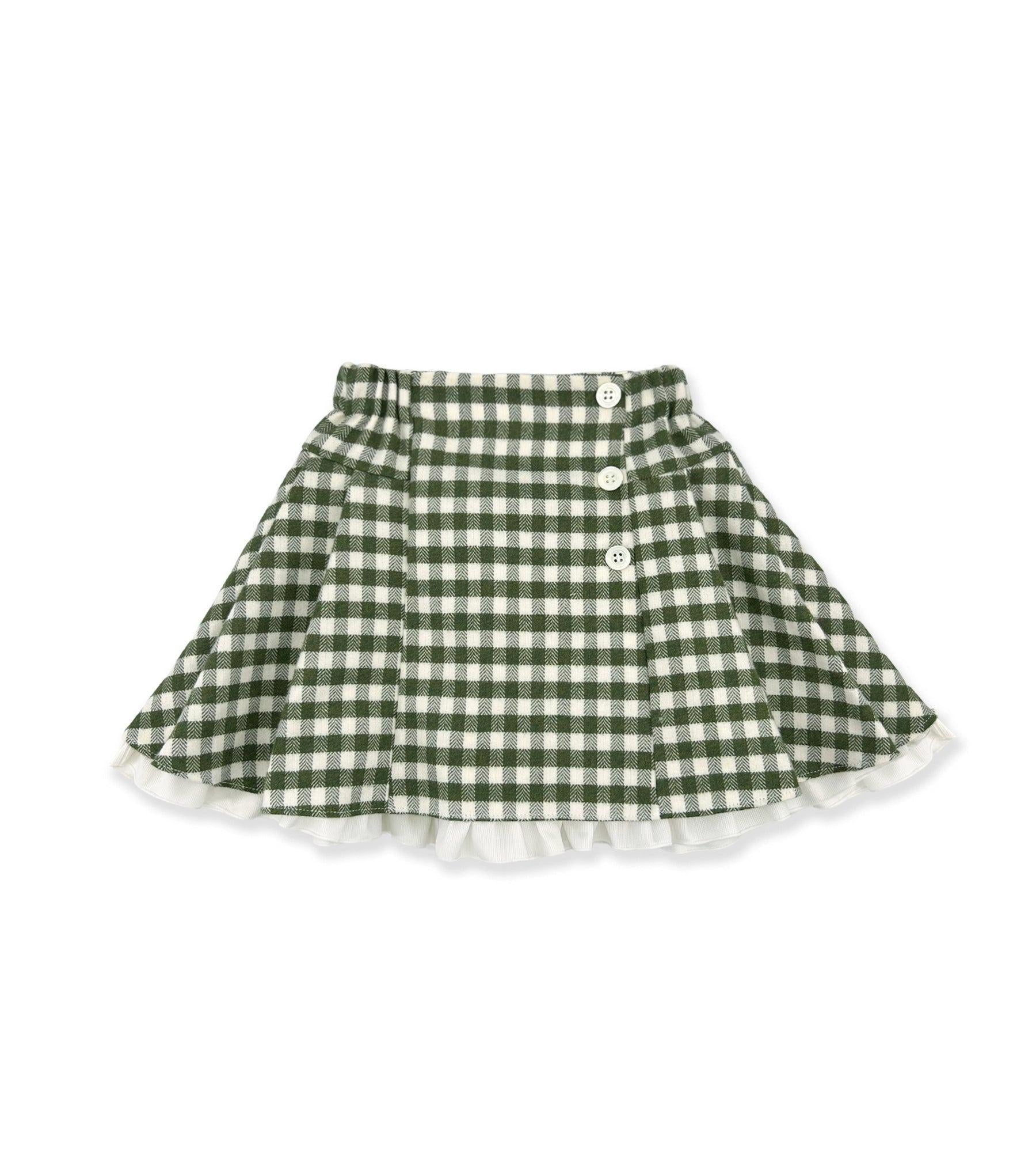 gonna tartan con bottoni 1TCGN24 Y07 LA STUPENDERIA 