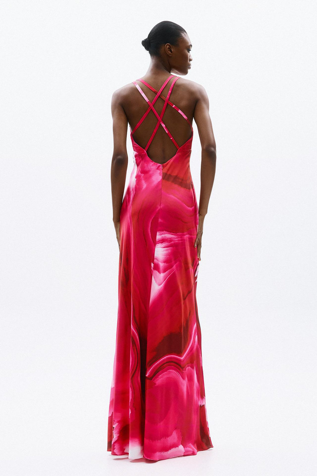 abito elegante allure A4823 WINE PRINT ALLURE 