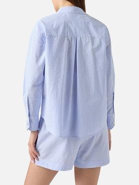 camicia in cotone a righe CRISTAL 00702L MC2 SAINT BARTH 