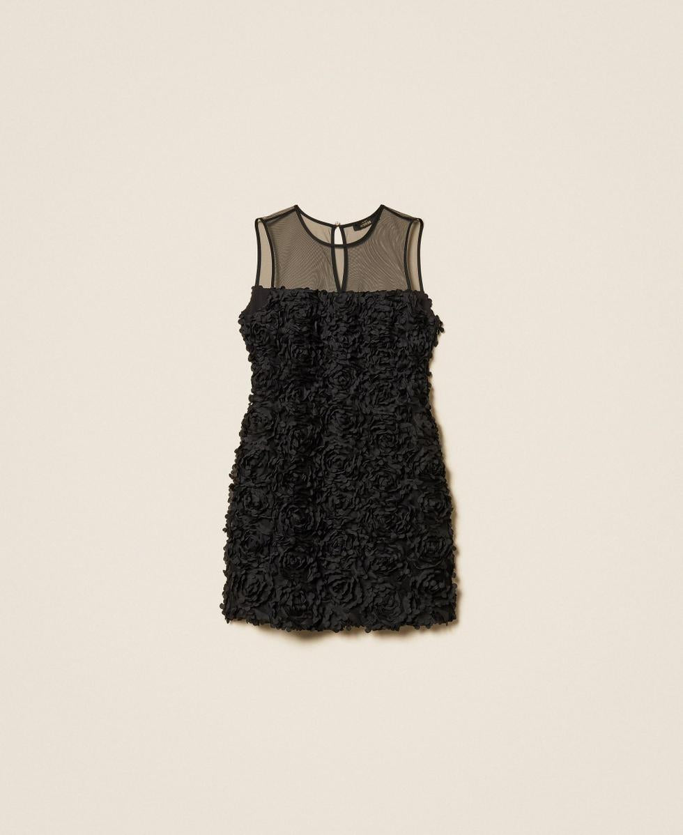abito corto in tulle con fiori 261AP2230 00006 TWINSET ACTITUDE 