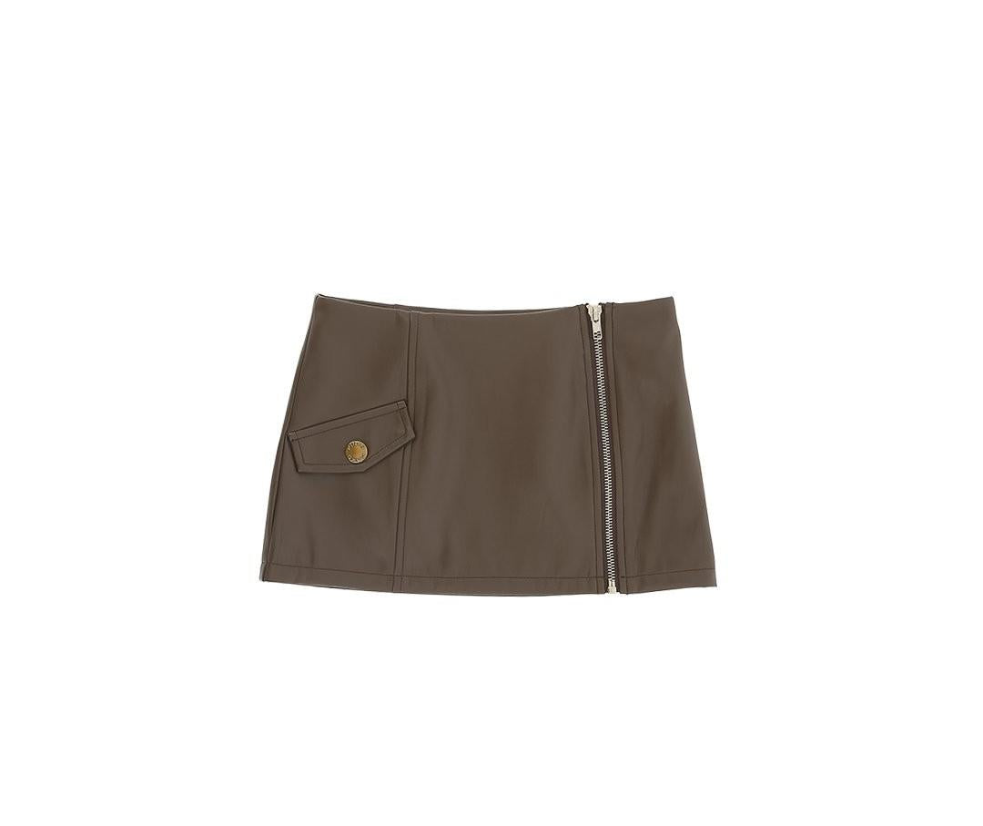 minigonna con zip KFGO013 PE021 6024 PINKO 