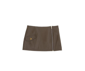 minigonna con zip KFGO013 PE021 6024 PINKO 
