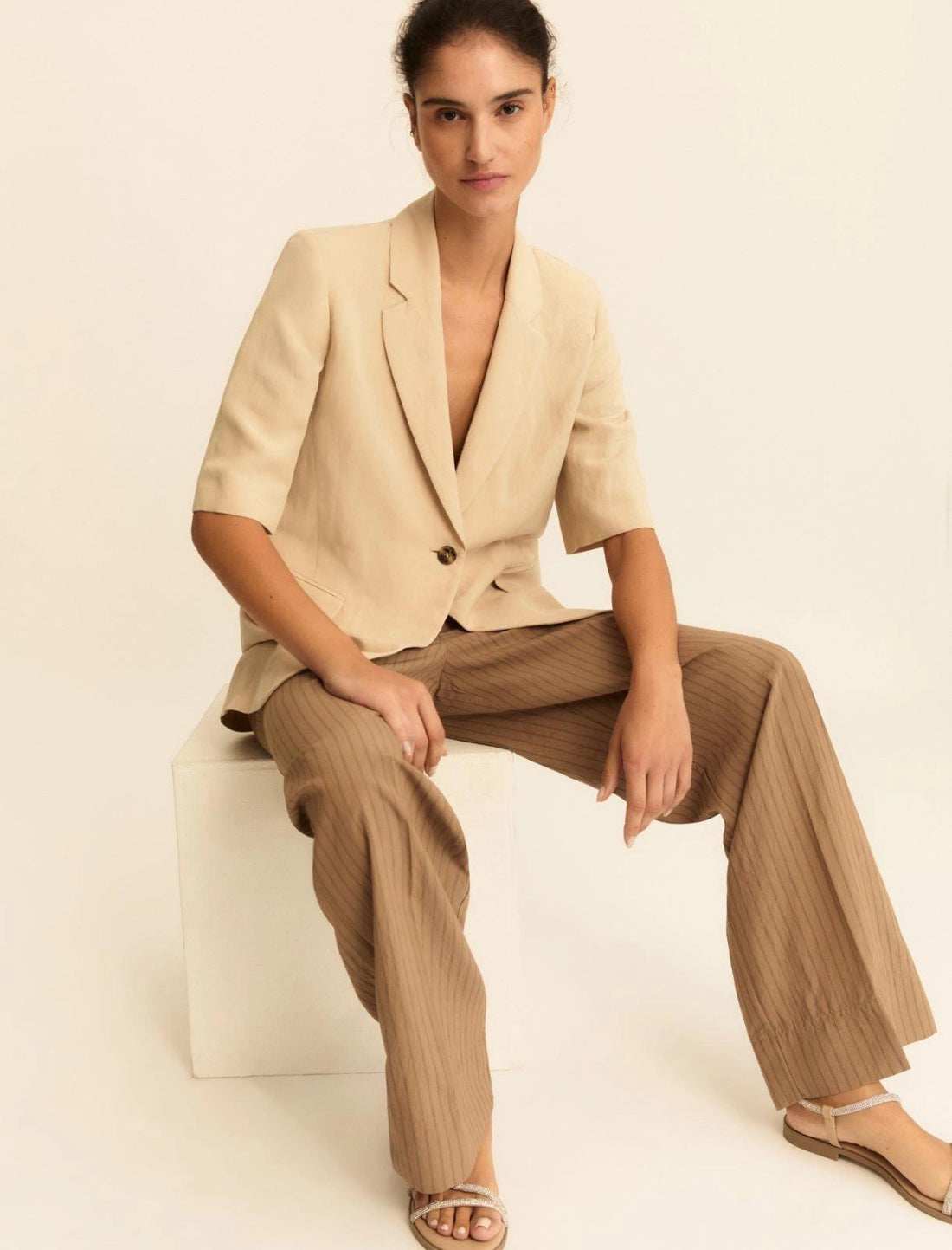 blazer manica corta in lino EMMCORONE 003 EMME MARELLA 