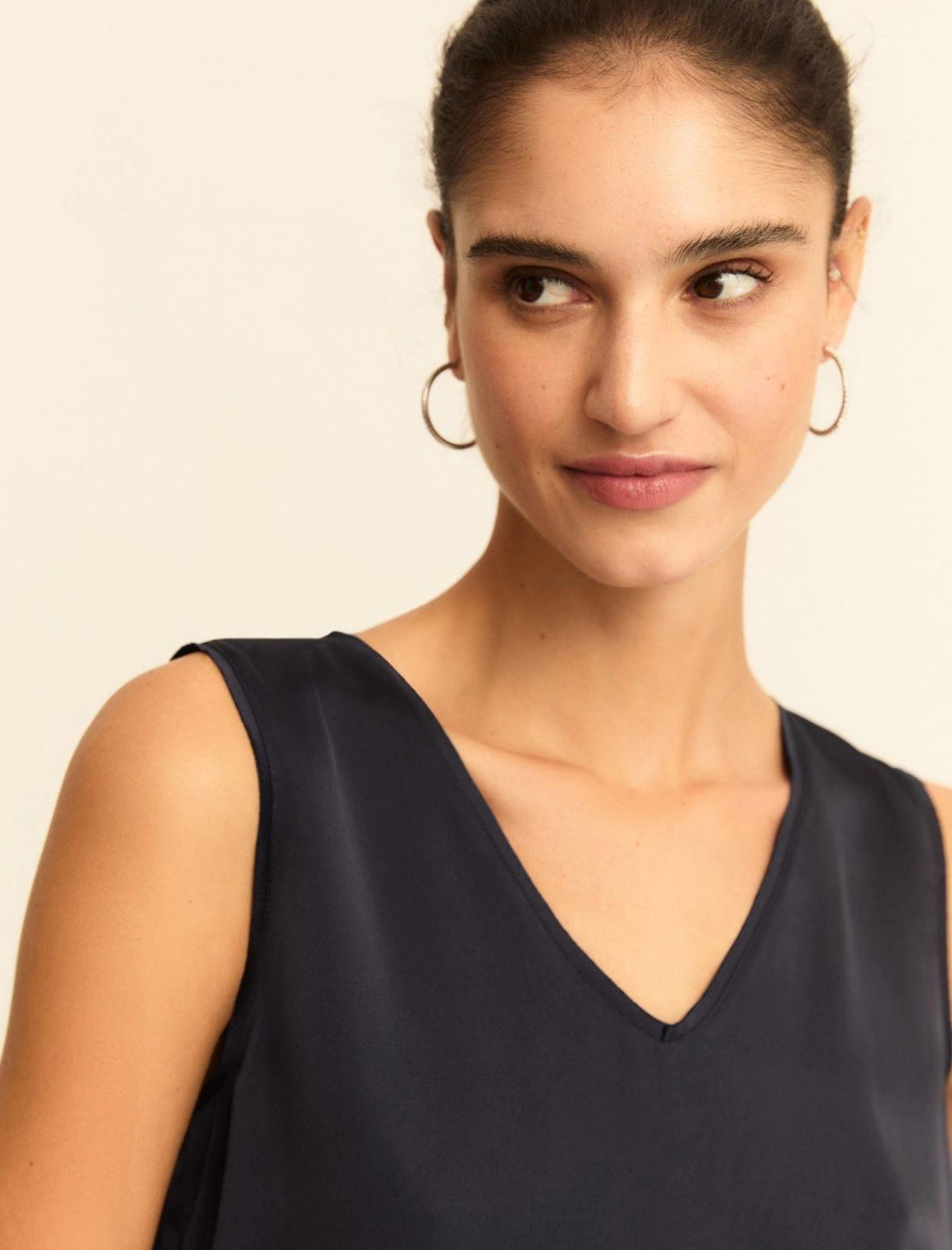 Top in raso con dettagli georgette EMMCOTTAGE 010 EMME MARELLA 