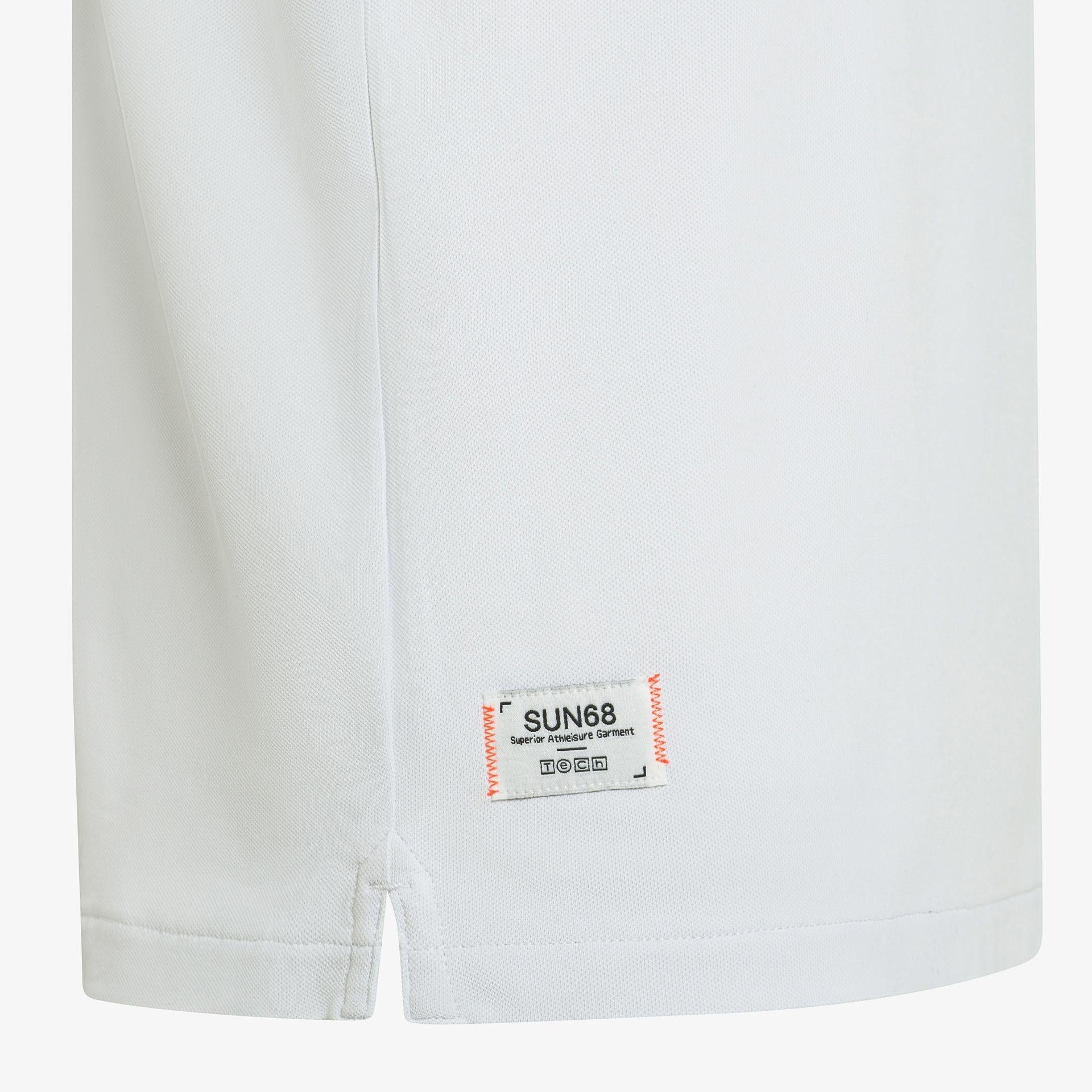t-shirt in piquet tech T36135 BIANCO SUN68 