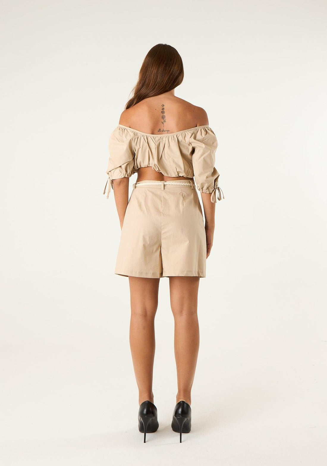 coordinato top e shorts TAB2618 SABBIA VICOLO 