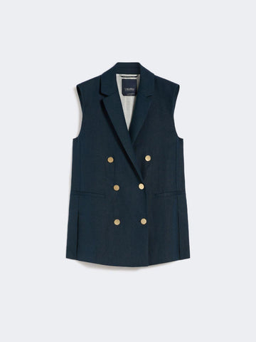 gilet in stuoia di lino SMMBIRD 004 S MAXMARA 