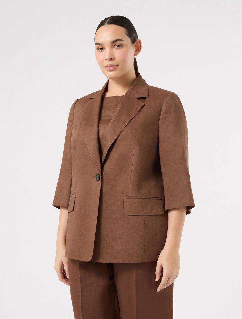 blazer in lino MRNSABADEL 013 MARINA RINALDI 