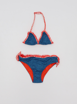 MC2 SAINT BARTH costume bambina fantasia denim Blu