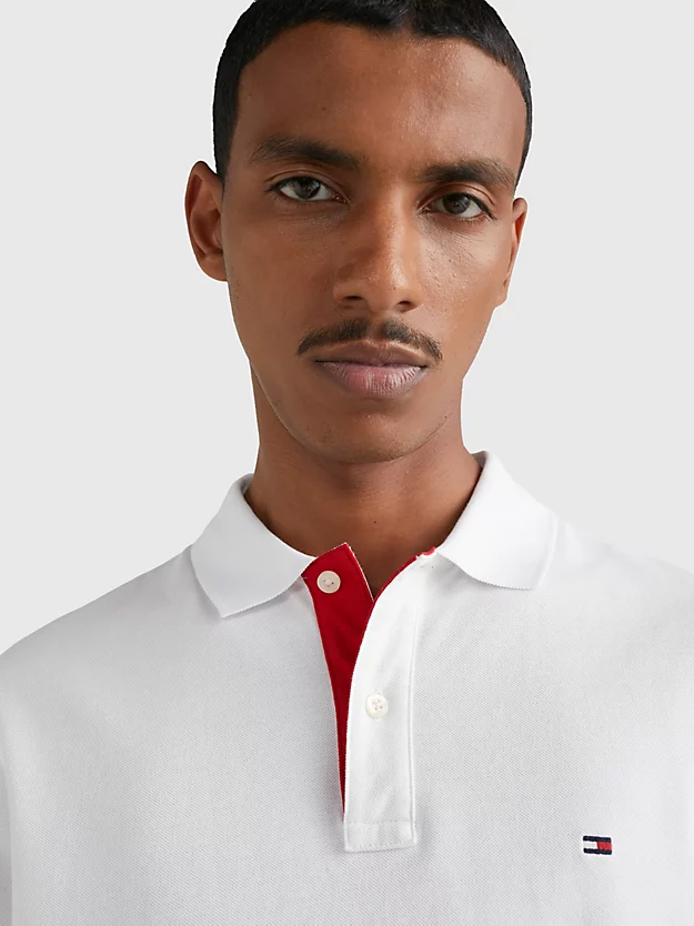 Polo con chiusura in contrasto MW0MW30756 YBR TOMMY HILFIGER 