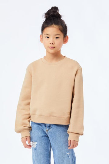 felpa basic cammello GF5152F0326 X0596 LIU JO JUNIOR 
