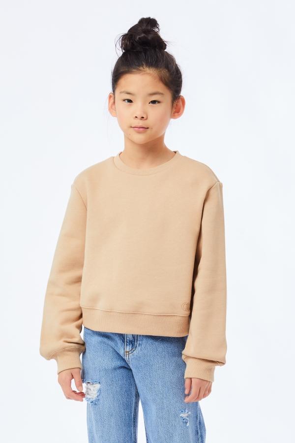 felpa basic cammello GF5152F0326 X0596 LIU JO JUNIOR 