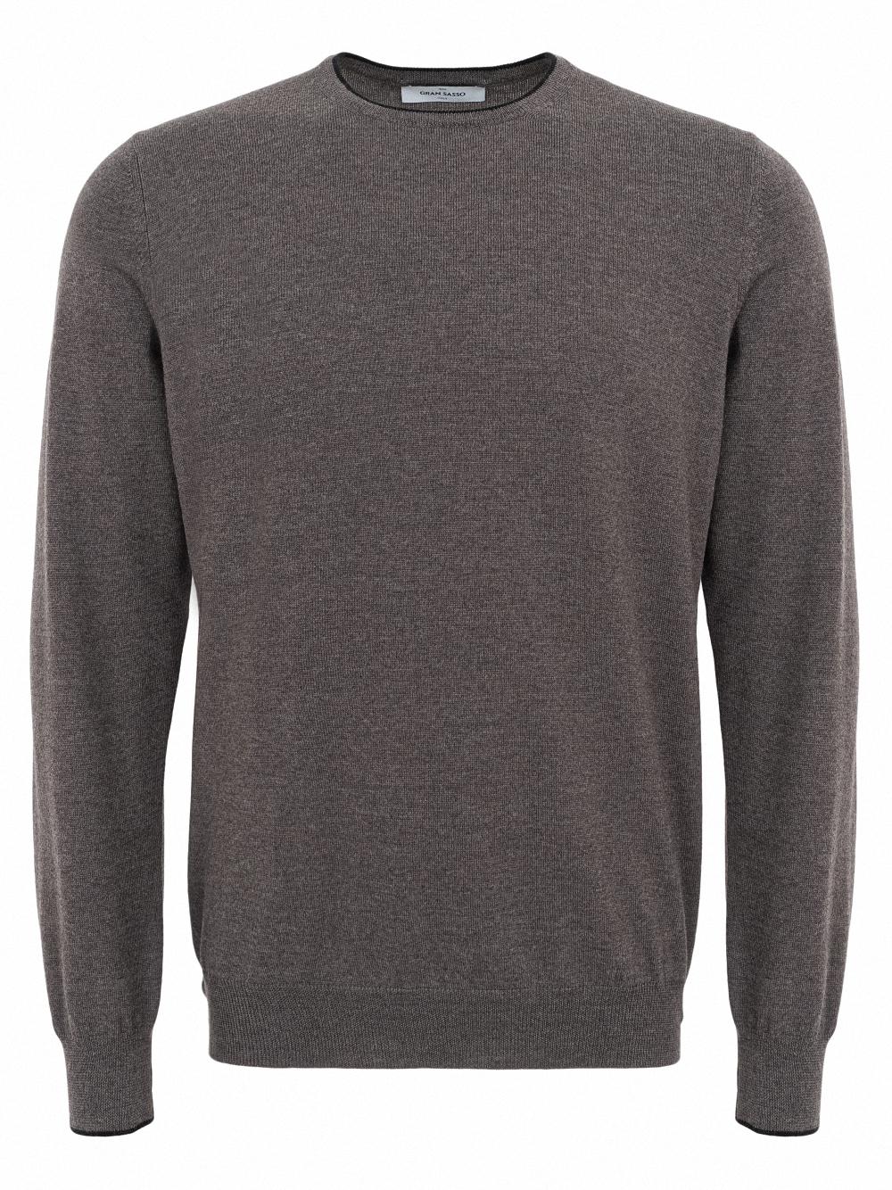 maglia con toppe alcantara 55183 14264 046 GRAN SASSO 