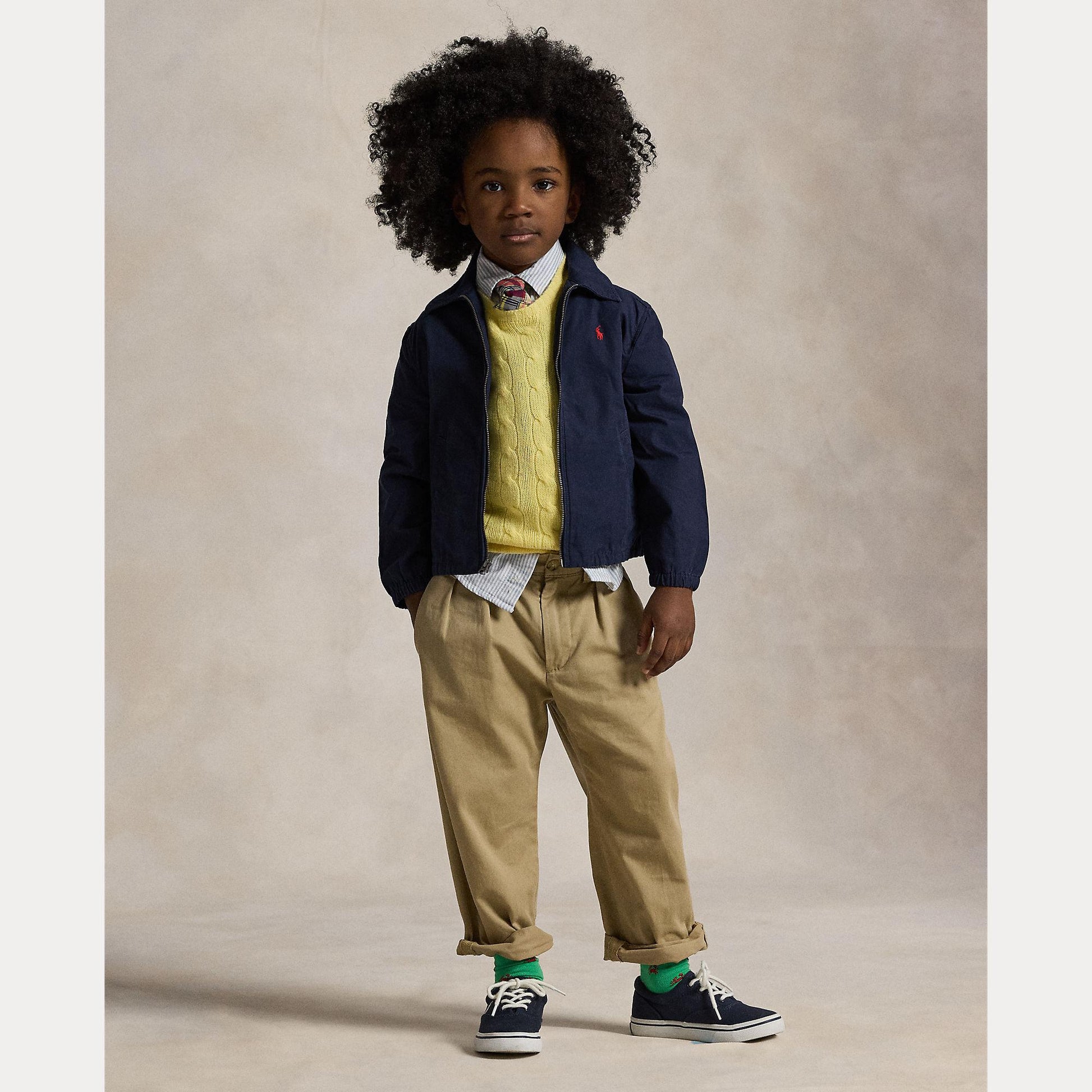 giubbino in popeline con logo 322-934661 002 RALPH LAUREN POLO 