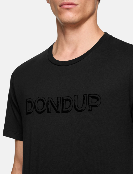t-shirt con scritta logo US198 JF0309U HY6 999 DONDUP 